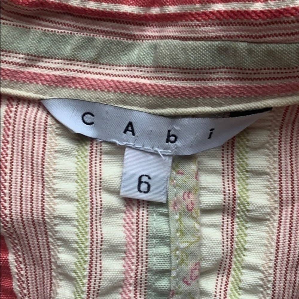 CAbi Pink and Cream Striped Blazer - Picture 3 of 7